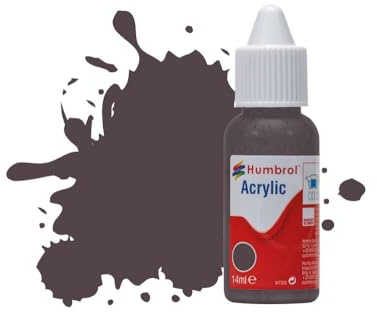 Humbrol Acrylfarbe Nr. 251 RLM 81 Dunkelbraun Matt Tropfflasche, Dunkelbraun (DE), 14 ml