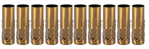 10 Stück E14 Galvanik Eisen Kerzenhalter Rohre für Kristall Kronleuchter, Kerzenlichter und Beleuchtung DIY Goldbronze
