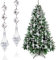 15PCS Christmas Tree Hanging Ornaments, Glass Crystal Prism Parts Chandelier Lamp Teardrop Hanging Decorations Perfect for Christmas Tree Decorations (Cuspidate-15pcs)