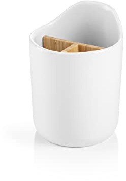 Tescoma 900887 Portautensili da cucina ceramica, 3 scomparti rimovibili