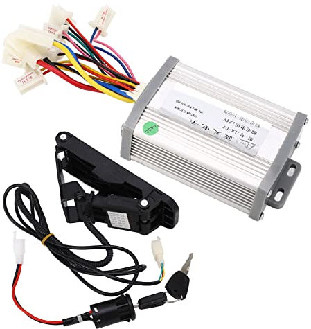 Gedourain Elektrisches Fahrrad-Controller-Pedal-Kit, 24 V 1000 W Controller-Pedal-Beschleuniger-Kit Aluminiumlegierung ABS-empfindliche Steuerung für die Modifikation