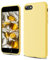 CALOOP Designed for iPhone SE Case 2020/2022, iPhone 8/7 Case, Liquid Silicone Full Body Protective Covered Silky-Soft Anti-Scratch Gel Rubber Slim Shockproof Cover 4.7 inch, Lemon Yellow
