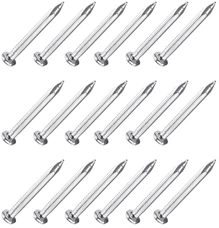 QUARKZMAN 30mm 1,2 pouces Carbone Acier Pointe Pointe Mur Ciment Clous x 100 pièces Manufacturer main Quincaillerie Fixations Mini Clous pour Plinthes et Travail du bois Noir