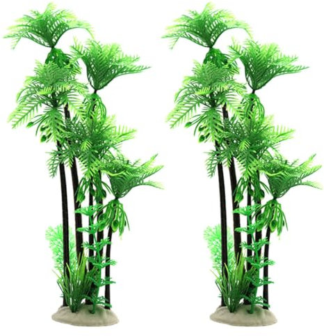 POPETPOP 2 Stück Künstlicher Kokosnussbaum Für Kinder Zylinder Miniaturen Diorama Palmen Aquarienbedarf Fische Künstlicher Baum Aquarium-Dekoration Baum