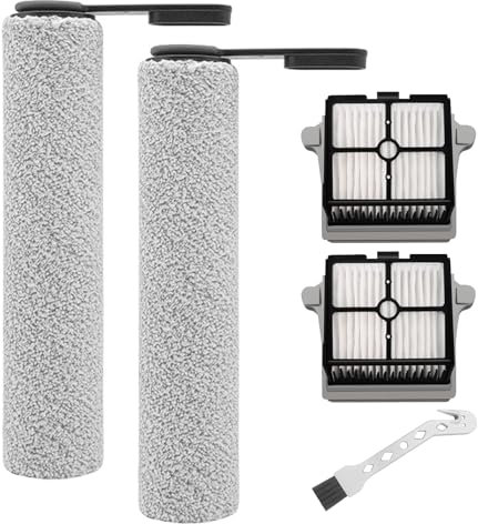 Fixbetter Rouleau de brosse de rechange et Filtre HEPA pour Tineco FLOOR ONE S7 PRO/FLOOR ONE S6 aspirateur humide et sec (Ce produit est uniquement compatible avec Tineco FLOOR ONE S7 PRO et S6)
