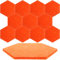 STOBOK 12 Stück Sechseckige Filztafel Fliesen Filz Kork Pinnwand Selbstklebend Diy Pinnwand Memoboard Anschlagtafel Wand Schallschutzmatte Für Fotos Bilder Memo Orange
