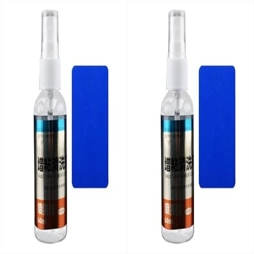 Tennisschläger-Reiniger, 60 ml, Pingpong-Reinigungsspray mit 2-seitigem Schwamm, leistungsstarkes Tischtennis-Reinigungsset, tragbares Tennis-Reinigungsspray für Sportgeräte (10 x 5 x 4 cm), 2 Stück
