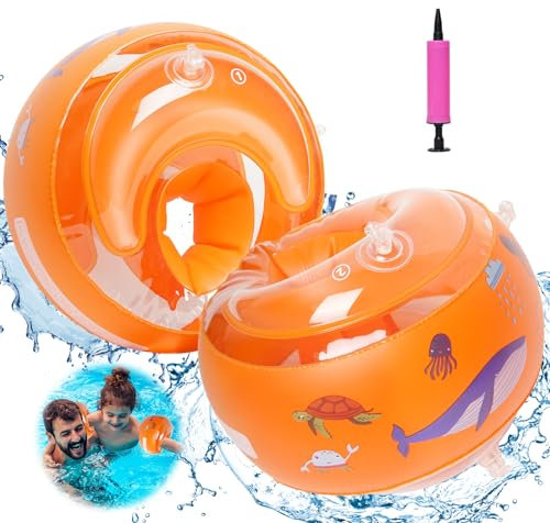 S Puddry Schwimmflügel ab 1 Jahr, 3-Schicht-Airbags Schwimmhilfe Kinder 3-6 Jahre für Jungen Mädchen, Dauerhaftes PVC Schwimmflügel 2 3 4 5 6 Jahre und Sicher für Anfänger, Empfohlenes Gewicht 6-18kg