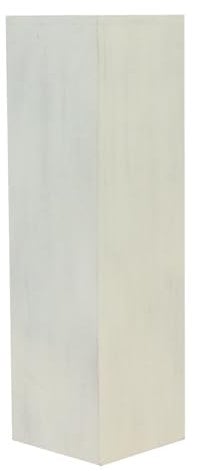 Oriental Galerie Säule Holzsäule Dekosäule Podest Ständer Sockel Blumenständer Holz Lime-Weiß klein 65 cm