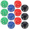 12 dadi in legno colorato da 30 mm per giochi da tavolo – Cubo da gioco naturale a sei lati – gioco per feste a casa (4 colori)