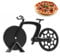 YPYMOD Corta Pizza Bicicleta, Cortadora de Pizza para Bicicleta con Soporte, Cortador de Pizza Acero Inoxidable, Perfecto para Regalos Creativos (19 * 10.3cm, Negro)