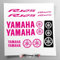 Aufkleber-Set kompatibel mit Tank und Motorradhelm, Basis aus transparentem Vinyl, einfache Anbringung, UV-Druck, Schriftzug Logos, Stickersland® – R125 R15 (Fuchsia – Pink)