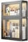 Armoire murale de salle de bain en métal noir avec porte en verre suspendue pour bureau, salle à manger, salon, cuisine, solution de rangement élégante