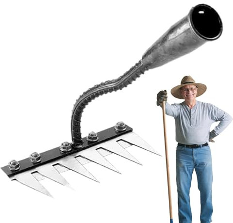 Râteau De Jardin en Acier Au Carbone, Rateau Jardin, Garden Hand Weeder | Retonnement De La Griffe Manuelle Manuelle - Cultivateur De Main De Jardinage, Outil De Déracinement des Désherbages