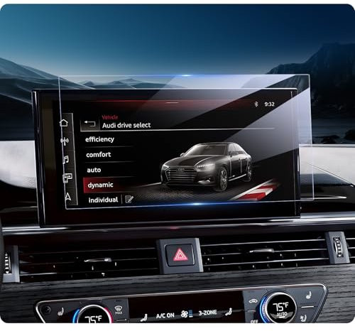 LUWU Displayschutzfolie für Audi A4 B9 A5 F5 Q5 FY 2020-2024 2025 MIB3 10,1 Zoll Navigation Schutzfolie 9H Härte Anti-Kratzer GPS Transparente Displayschutzfolie Auto Navifolie A4 A5 Zubehör