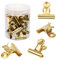 Gosknor 20st Gold Reißzwecken Klammern, Bulldog Klammern mit Anstecknadeln Metall Reißzweckenhalter Pinnwand Korktafel Zubehör für Home Office Arbeitsflächen