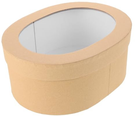 Uonlytech Kasten Backkasten Backkisten Für Den Haushalt Schokoladenschachteln Verpackung Von Schokoladenkisten Ovale Schokoladenboxen Verbeugen Mit Deckel Kisten Behandeln Papier Khaki
