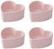 Lot de 4 ramequins en porcelaine en forme de cœur - 118 ml - Passe au four - Pour pâtisserie, desserts et sauces