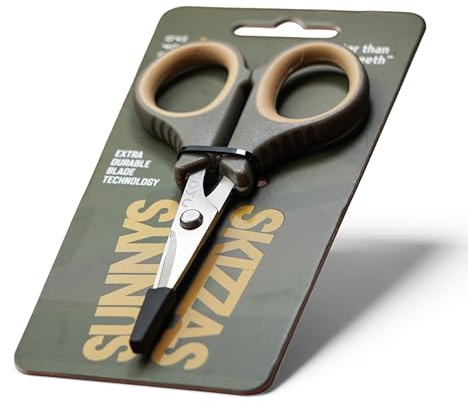 OMC Sunnys Skizzas Fishing Scissors - Dual Edge Blades for Anglers | Cuts Braid, Mono and Coated Hooklinks with Extra Durable Blade Technology