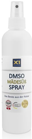DMSO Spray mit Mädesüß Extrakt – 60% DMSO 99,9% Reinheit & Mädesüß – strukturiertes Wasser – ohne chemische Zusätze – 250 ml in HDPE Sprayflasche