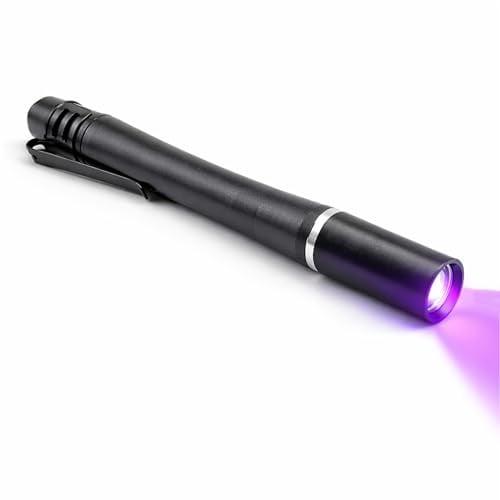 Boulton UV Torch – Battery-Powered LED Torch UV Light Ultra Violet Flashlights – 2X AAA Battery Powered Portable Ultraviolet Torches Ultra Violet Flashlight U.V. Torches Urine Detector & Note Checker