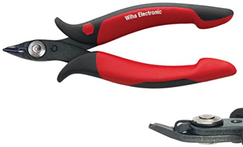 Wiha 56813 Precision Electronic Diagonal Full Flush Cutters With Wire Trapping Spring. 5-Inch by Wiha