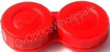 Red Contact Lens Storage Case L+R Marked -UK Made