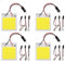 YM E-Bright Blanc LED Panneau Dôme Lumière Lampe, COB 48-SMD LED Intérieur Voiture Lumières Auto LED Dôme Lumières Intérieur avec T10/BA9S/Festoon Adaptateurs, DC-12V (4PCS)