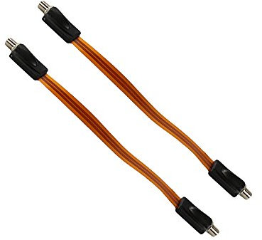 com-four® 2x SAT-Kabel extrem flache Fensterdurchführung - flexible 17,5 cm - Standard Koaxial-Kabel, F-Buchse - Fenster-Adapter für SAT, DVB-T in HD-Qualität (26.5cm - 02 Stück)