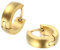JewelryWe Schmuck Herren Damen Ohrringe, Creolen Ohrstecker, Edelstahl, Gold