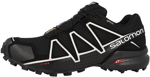 Salomon Speedcross 4 Gore-Tex Herren Trailrunning-Schuhe, Wasserdicht, Präziser Fusshalt, Black, 42 2/3