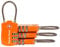 Candado TSA de combinación con cable para maletas, mochilas y más | Naranja (4 uds.)