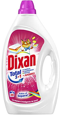 Dixan Adios im § – Reinigungsmittel, 29 Waschgänge, Geblümt, Flüssigkeit, 1.5 kg, 1500 ml, Hohe Effizienz, Alle Hauttypen, Maschinenwäsche