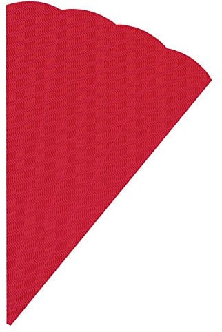 folia 92020 - Schultüten Rohlinge, aus 3D Wellpappe, rot, 5 Tüten, Höhe 68 cm, Durchmesser 20 cm - zur Erstellung einer individuellen selbst gebastelten Zuckertüte