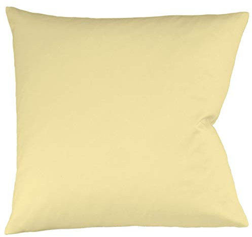 fleuresse Interlock-Jersey-Kissenbezug Uni Colours vanille 0215 Größe 35 x 40 cm