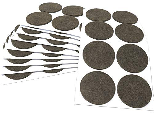 Adsamm® / 80 x selbstklebende Filzgleiter / Braun / Ø 60 mm / rund / Möbelgleiter aus Filz mit 3.5 mm Stärke / Möbel- und Bodenschutz in Adsamm® Qualität