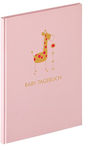 walther design Tagebuch rosa 20 x 28 cm mit Prägung, Baby Animal TB-148-R