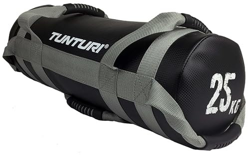 Tunturi Power Bag, Fitnesssack mit 4 Griffen, 25 kg, Sandsack für Krafttraining
