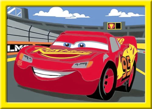 Ravensburger CreArt 27843 Flash McQueen Peinture par numéros Cars pour enfants à partir de 7 ans Blanc