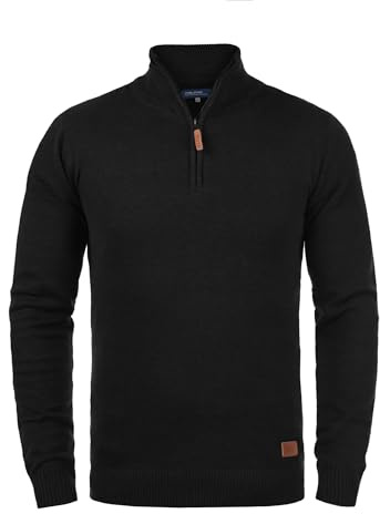 Blend BHRobin Herren Strickpullover Troyer Feinstrick Pullover