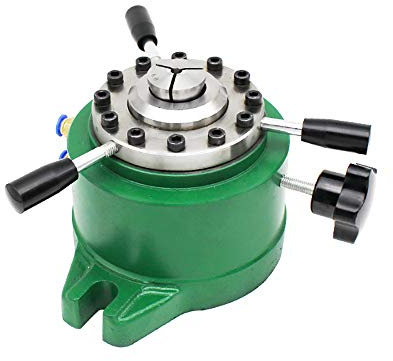NEWTRY Vertikales Pneumatisches Spannfutter für Instrument, Drehmaschine, Sitz und Klemmhalter, Modell (25#, mit Index)