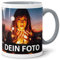 PR Print Royal Foto-Tasse zum selbst gestalten mit Foto und Text/mit individuellen Druck in Profiqualität/Personalisierte Geschenk-Idee mit Bild/Grau