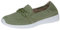 CAPRICE Damen Slipper aus Leder Bequem, Grün (Green Suede), 42 EU