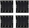 GTIWUNG 4Pcs 18650 Battery Holder Case,4 x 3.7V DIY Batteries Case with Pin, 18650 Battery Case Box Four Slots + 4Pcs Croc Clips Alligator Clip Clamps+ 2Pcs 18650 Battery Storage Case