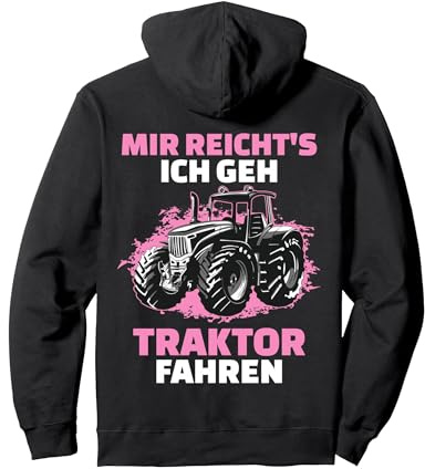 Mir Reichts Ich GEH Traktor Fahren Pink | Trecker Pullover Hoodie