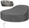 Sonneninsel Abdeckung Wasserdicht, Sonneninsel Schutzhülle Rund mit Kordelzug und Griff, Abdeckhaube Sonneninsel Anti-UV 420D Oxford-Tuch - Grau (190 * 90-50cm)