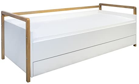 Adam Kinderbett, 80 x 180 cm, Weiß / Eiche