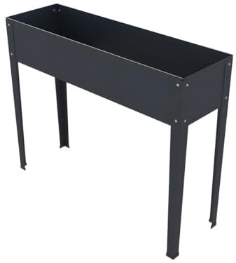 Hochbeet auf Stelzen YGOS - Grau - B100 x T30 x H80 cm