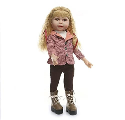 HOMONEY Modepuppe Reborn Mädchen 18 Zoll Ganzkörper Silikon Vinyl Reborn Puppen Realistische Neugeborene Kindertagsgeschenke