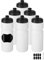 ZMCYN 6 Pack 700ML (23 oz) Sports Water Bottles Sports and Fitness Squeeze Water Bottles, Cycling Water Bottles Bike Bottle For Gym,Team- Extra 1 Label & 1 Pen (Dishwasher Safe)
